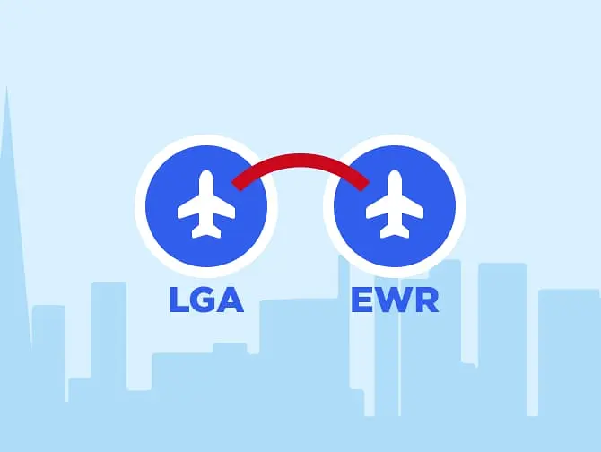 ニューアーク空港からラガーディア空港、またはラガーディア空港からニューアーク空港までの行き方