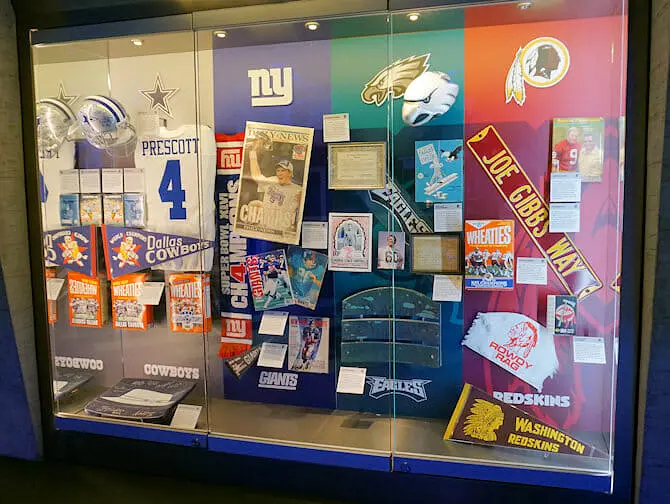 タイムズスクエア NFL エクスピリエンス - 展示物