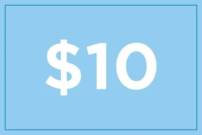 $10 ギフト券