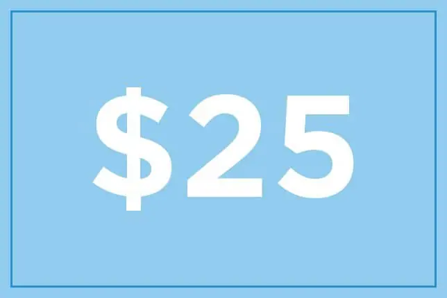 $25 ギフト券