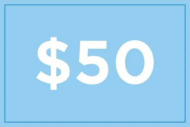 $50 ギフト券